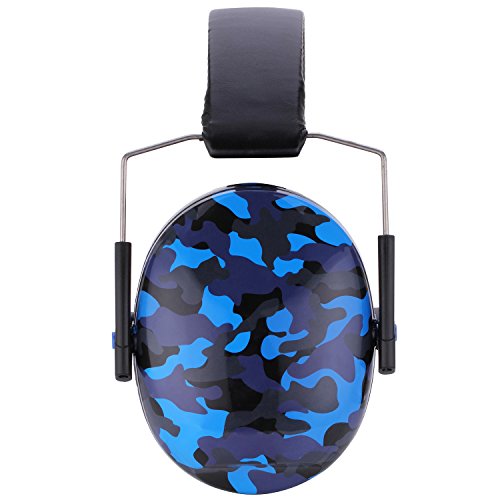 Snug Kids Earmuffs – Noise Reduction for Toddlers & Children – Adjustable, Lightweight, Foldable, Soft & Comfortable - color: Camo (Blue)