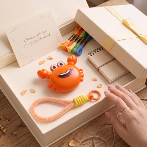 Orange Crab Fashion Measuring Tape 79", Sewing Gifts w/Keychain - color: A4-Orange Crab