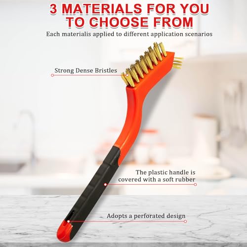 6-Piece Wire Gap Brush Set Dual Single Head Abrasive Brushes Home Workshop Industrial Multi-Purpose Wire Brush Kit