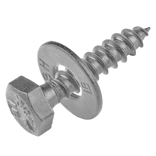 1/4 x 1-1/2 (100 Pack) Lag Screw Kit, 100 Screws and 100 washers, Hot Dip Galvanized, Meets ASME B18.2.1 Industrial/Commercial Grade by Makers Bolt - size: 1/4 x 1-1/2
