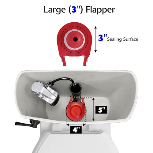 Korky 3070BP Large 3" 2X High Performance Universal Toilet Flapper, Red (Pack of 6) - size: 3 In. (Pack of 6)