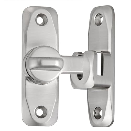 Silver Barn Door Latches,90/180 Degree Gate Lock_B - color: Silver