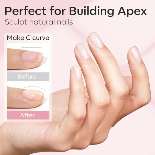 modelones Builder Nail Gel, 2 Pcs Clear and Cover Nude Builder Base Coat - color: Builder Clear Nude