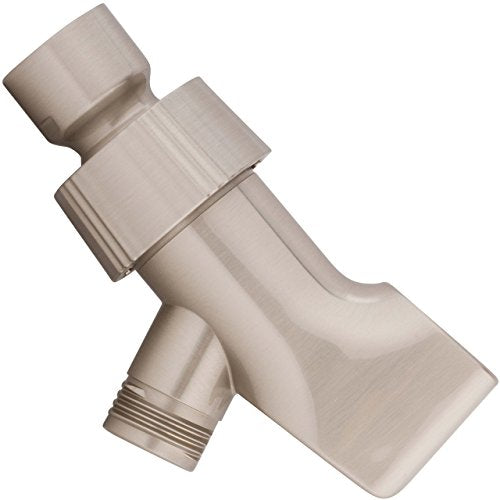 Aqua Elegante Adjustable Shower Arm Bracket - Brushed Nickel - color: Brushed Nickel