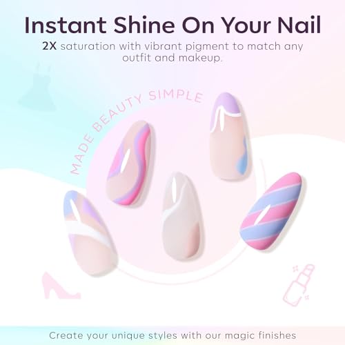 modelones Pink Gel Nail Polish Set 6 Colors, Hot Neon Light Dark Milk Pink - color: B Buzzy Pastel