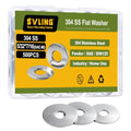 500PCS 5/32" x 7/16" Flat Washers, 304 Stainless Steel 18-8, 5/32" ID x 7/16" OD Hardware Washers for Screws Bolts - color: Silver, size: SAE 5/32(#8)