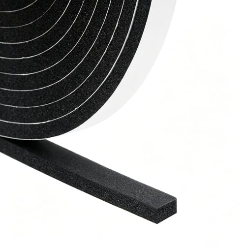 DGSL Foam Weather Stripping, 1/2" x1/4", 33Ft Door Window Seal Tape - size: 1/2In x 1/4In x 33Ft