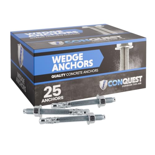 Conquest 304 Stainless Steel Wedge Anchors for Concrete 1/2” x 4-1/2” - size: 1/2" x 4-1/2"