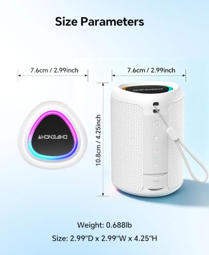 Portable Bluetooth Speaker Beach Essentials: IPX5 Waterproof for Outdoor - color: White
