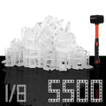 Storystore 5500pcs Tile Leveling Clips 1/8 Inch Tiles Spacers with Hammer - size: 1/8 Inch 5500 Spacers + Hammer