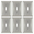 Metal Wall Plate for Light Switch, Applicable to Single Toggle, 6 Pack - size: Single Toggle
