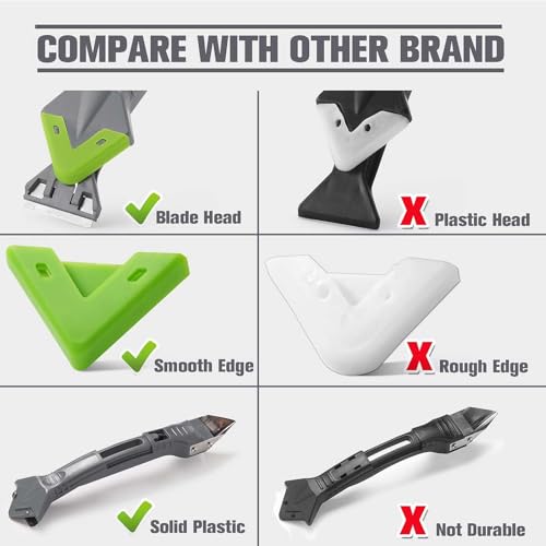 Caulking Tool 5 in 1, Caulk Remover & Sealant Finishing Tool, 10-Piece Kit