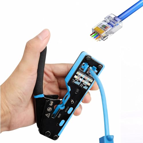 Network Tool kit Pass Through RJ45 Crimp Tool kit Ethernet Crimper