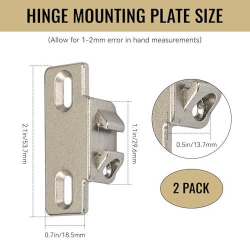 Hinge Mounting Plate Replacement for Blum 1 3/8" Overlay Compact 33