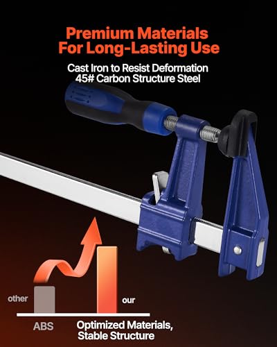 VEVOR 36" Bar Clamps for Woodworking, 4-Pack, 600 lbs Load Limit - size: 36"(4 Pack), style: Medium-Duty