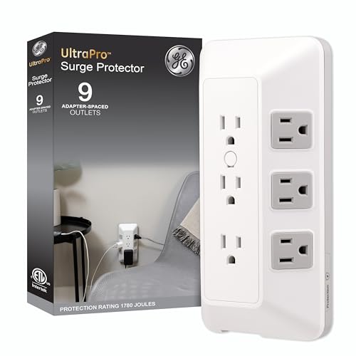 GE 9-Outlet Surge Protector, Multi Plug Outlet Extender, Wall Tap - style: 9 Outlet