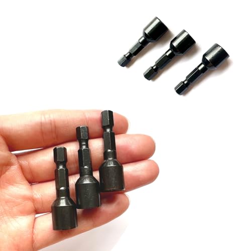 1/4"-20 5/16"-18 3/8"-16 3Pcs Hanger Bolt Driver Double Headed Wood Screws Fully All Threaded Rod Threaded Insert Hexagon Head Drill Driver Bits - size: Driver 1/4"+5/16"+3/8"