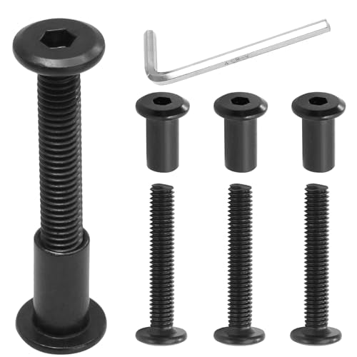 Biaungdo M6x35mm Black Hex Drive Socket Cap Bolt, 15 Sets - color: Black, size: M6x35mm