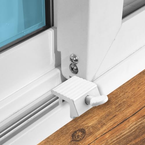 Prime-Line U 9802 Extruded Aluminum Sliding Window Lock, 1/4 Inch, White, 2 Pack - color: White