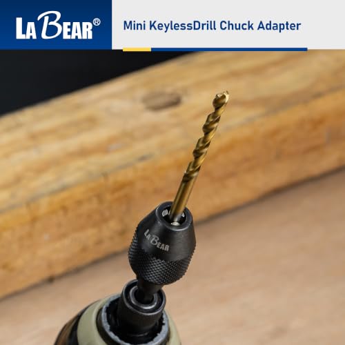 LABEAR Keyless Drill Chuck Adapter, 1.5-6mm, 1/4" Hex Shank - size: 1.5-6mm