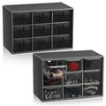 Wenqik 2 Pcs Mini Storage Drawers, Black - color: Black