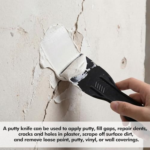 36 Pcs Plastic Putty Knife 2" Flexible Putty Knife Scraper, Black - color: Black