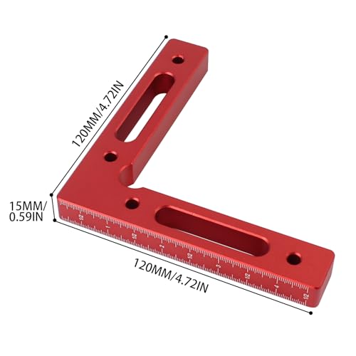 90 Degree Positioning Squares, 2Pcs Premium Aluminum Alloy Right Angle Clamps & Corner Clamping Squares for Woodworking, Picture Frames, Cabinets & DIY Projects