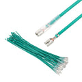 MECCANIXITY 30Pcs 3.8mm Female Spade Crimp Terminal with 20cm Wires - color: Green, size: 3.8mm, 20cm L