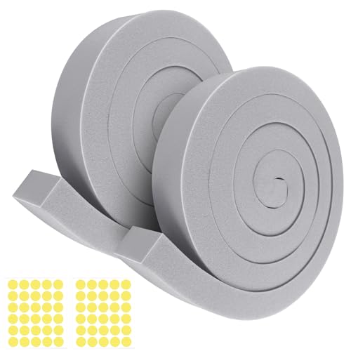2Pcs 1" x 1" x 6.5Ft AC Window Seal Kit with Adhesive, Gray Foam Strips for Air Conditioner Window Weather Stripping, Window Units, Doors and Windows Insulation, Energy Saving & Dustproof - size: 1''x1''x6.5ft-2pcs