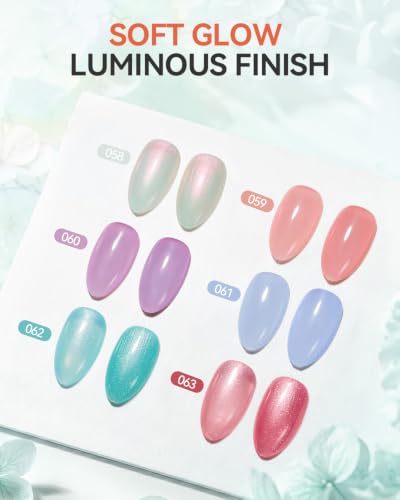Makartt Nude Gel Nail Polish Set 15ML : 6 Shimmer Colors - color: Spring in Bergen