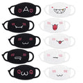 Cute Cat Face Mask, Kawaii Cotton Mouth Masks Reusable Washable Face Mask Anti-Dust Anime Masks for Women Men - color: 10pcs
