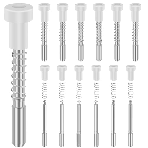 12Kit Diecast Window Screen Plunger Latches, Aluminum Plunger Pins with Cap