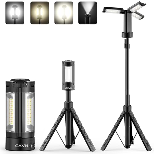 CAVN Rechargeable Camping Light with Tripod Stand - color: Black