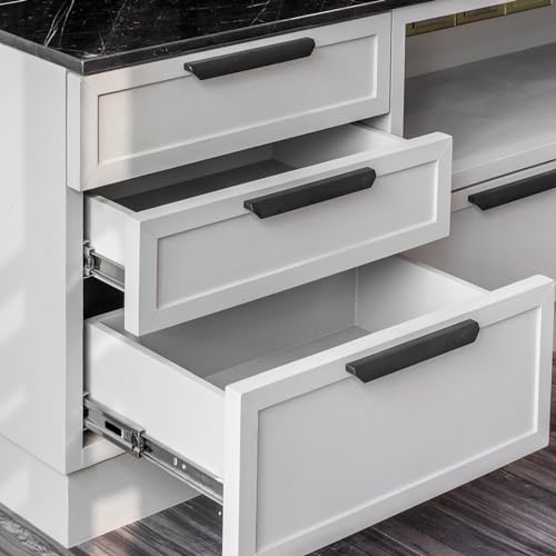 LONTAN 1 Pair Side Mount Drawer Slides 10 Inch Heavy Duty Cabinet Rails - color: Silver, size: 10 Inch - Drawer Slide