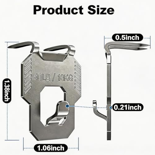 Picture Hangers, Picture Hooks for Hanging, Heavy Duty Wall Hooks