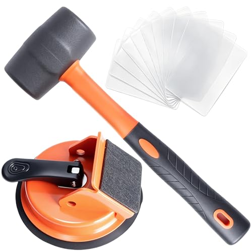 Floor Gap Fixer Tool Kit with Rubber Mallet & Sticky Pads