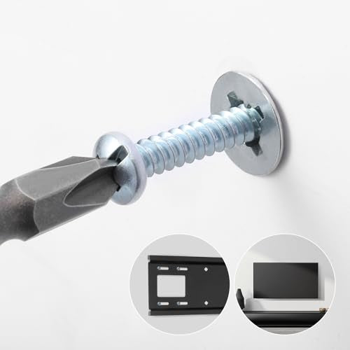 Metal Self Drilling Drywall Anchors,110PCs Hollow Zinc Sheetrock Anchors and Screws Kit, 55 Heavy Duty Wall Anchors and 55 Pan Head Screws,60LB Hanging