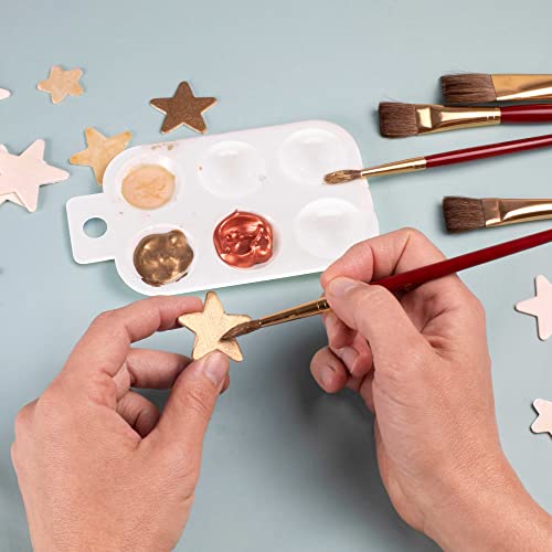 U.S. Art Supply 6-Well Plastic Rectangular Artist Painting Palette