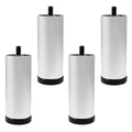 Murtenze 4 Inch Metal Furniture Legs, Silver, 4 PCS - color: Silver, size: 4 inch