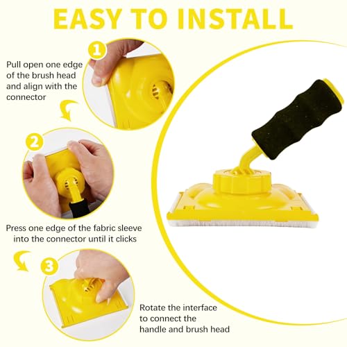 14 Pcs Paint Edger Tool Kit Yellow Edge Painting Tools for Walls Ceilings - color: Yellow