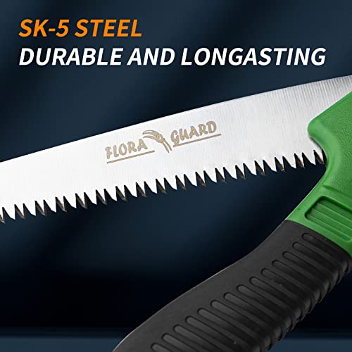 FLORA GUARD 7.7-Inch Folding Hand Saw - color: Green, size: 7.7 Inch