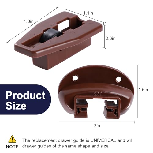 10 Sets for Kenlin Rite-Trak II Drawer Slides Replacement-Rite Track 2 Drawer Repair Parts for Dresser and Nightstand Drawers - 168 Track Guides (10) - size: 10