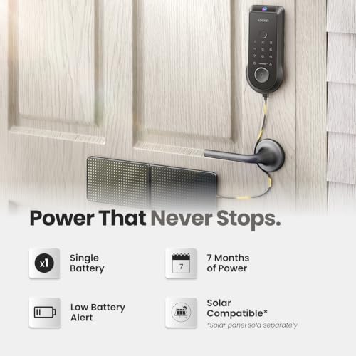 Lockin Veno Smart Lock, Palm Vein, Fingerprint Keyless Entry Door Lock - size: Single Battery, style: Palm Vein（No Camera）