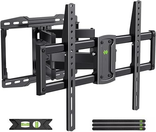 Full Motion TV Wall Mount for 42 55 65 75 85 86 inch, TV Mount Swivel and Tilt,Wall Mount Bracket with Dual Articulating Arms Up to 132lbs, VESA 600x400mm, Max 16" Wood Studs, USX Mount XML019 - size: 42-86 inch