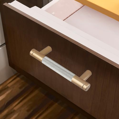30 Pack 3 Inch 76 mm Bronze and Nickel Knurled Cabinet Handles Cabinet Pulls Aluminum Handles Knurled Drawer Pulls Oxidation Finish with Diamond Pattern 4" Length (3" Hole Center) - color: PBronze and Nickel, size: 3 Inch