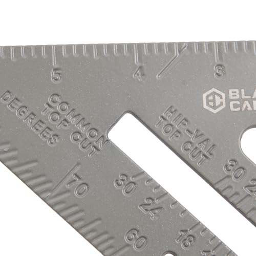 7 Inch Rafter Square and 12 Inch Rafter Square Aluminum, Precision Measuring for Carpentry & Roofing - size: 7" and 12"