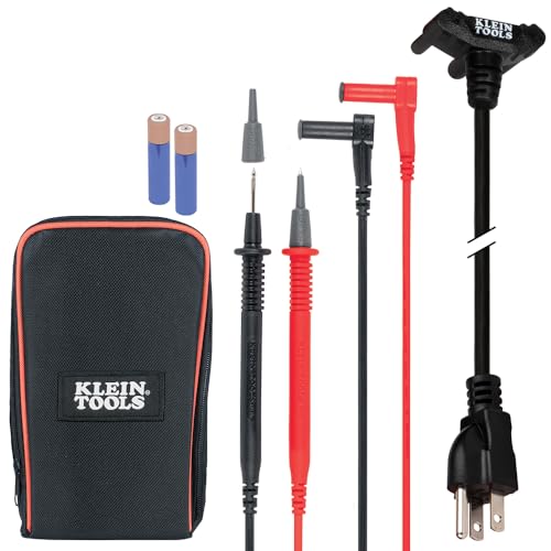 Klein Tools ET270 Auto-Ranging Digital Multi-Tester, AC/DC, Resistance, Continuity, GFCI Receptacle Tester with Test Leads and Receptacle Cord - size: GFCI Receptacle Tester