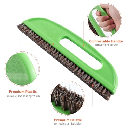 ibasenice Wallpaper Brush with Horse Mane Hair 10.03 Inch Wallpaper Smoother Tool for Wallcovering with Comfortable Handle and Hang-up Hole for Easy Storage and Precise Adhesive Application