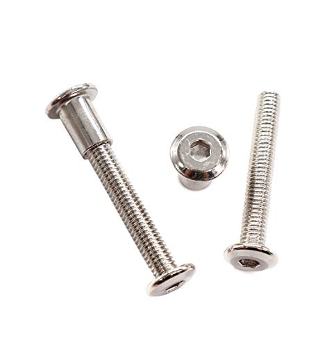 10-Pack M6 40mm Rivet Countersunk Socket Cap Screws Barrel Nuts for Furniture - size: M6 x 40mm 10pcs