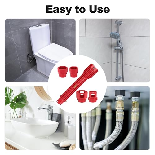14 in 1 Faucet and Sink Installer, Multifunctional Basin Wrench, Faucet Wrench for Undermount Sink, Kitchen Bathroom Toilet, Ideal for Tight Spaces Installation and Repairs Tools